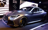 Infiniti Project Black S Paris Motor show reveal stand front