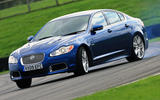 Jaguar XFR front three quarter drifting