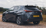 Lexus UX300e rear three quarter static