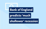 Bank of England predicts 'much shallower' recession infographic