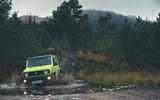Christmas tree road trip in a Suzuki Jimny