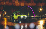Christmas tree road trip in a Suzuki Jimny