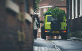 Christmas tree road trip in a Suzuki Jimny