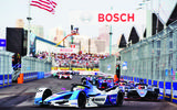 Oliver Sims racing in Formula E in New York