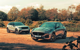 Maserati Grecale parked with Range Rover Velar