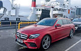Mercedes-Benz E-Class Estate waiting to board the ferry