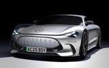 Mercedes AMG GT Four door EV concept front three quarter