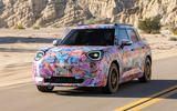 Mini Aceman camouflaged front quarter driving