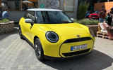 Mini Cooper Electric 2024 yellow front