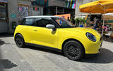 Mini Cooper Electric 2024 yellow side