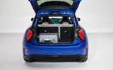 Mini Cooper Electric boot with suitcase
