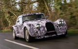 Morgan Plus Six successor camo front quarter tracking