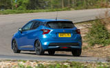 Rear three quarters of the Nissan Micra