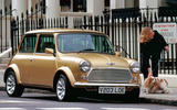 Gold Rover Mini parked