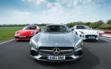 Mercedes-AMG GT S, Porsche 911 GTS and Jaguar F-Type R 