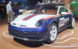 Porsche 911 dakar on show at los angeles front three quarters