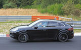 Porsche Cayenne Coupe 2019 spies Nurburgring active rear spoiler 6