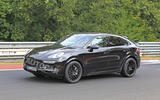 Porsche Cayenne Coupe 2019 spies Nurburgring active rear spoiler 1