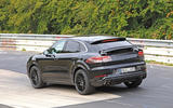 Porsche Cayenne Coupe 2019 spies Nurburgring active rear spoiler 3