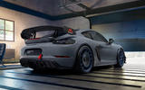 Porsche Cayman GT4RS Manthey Package 2023 rear quarter static