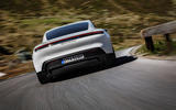 2020 Porsche Taycan reveal images - driving rear
