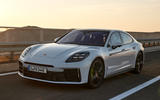 Porsche Panamera hybrid front three quarter tracking