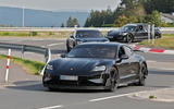 Porsche Taycan turbo gt cornering front