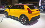 Renault 5 concept 2022 rear quarter static Paris motor show