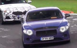 2018 Bentley Continental GT anti-roll system seen at work at Nürburgring