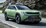 Skoda Vision 7S 2022 front quarter tracking hero