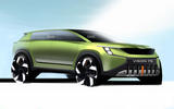 Skoda Vision 7S Concept 2022 sketch front quarter