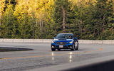 Subaru WRX в повороте спереди