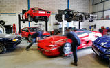 Damaged Ferraris at the breaker's yard