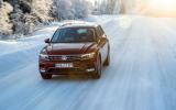 Volkswagen Tiguan driving on snow