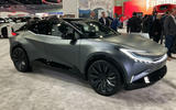 Toyota bZ compact crossover concept on show in Los Angeles front