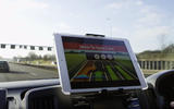 Self-driving car satellite navigation screen
