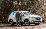 MG ZS 2019 long-term review - Olgun posing with car