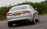 Jaguar XF rear cornering
