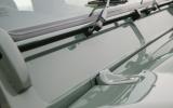 The Defender's filmsy windscreen wipers