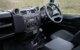 The interior of the Land Rover Defender