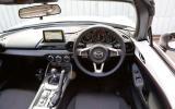 The view from the driver's seat in the Mazda MX-5
