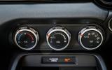 The climate control switchgear in the Mazda MX-5