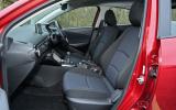 The front seats in the Mazda 2 