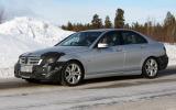 Mercedes C-class facelift spied