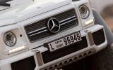 The front end of the Mercedes-AMG G 63 6x6 looks like the standard car