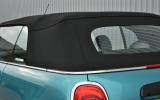 Mini Convertible roof from the rear