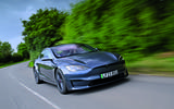 Tesla Model S Plaid front end driving