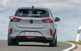 vauxhall corsa electric review 202303 cornering rear