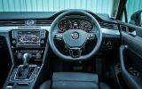 The driver's view from inside Volkswagen Passat
