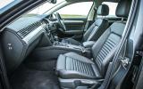 The front seats of the high-spec Volkswagen Passat